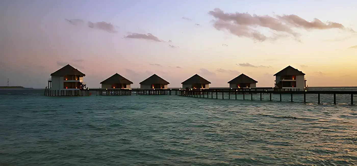 Sunset Water Villas view of Adaaran Club Rannalhi South Male, Maldive